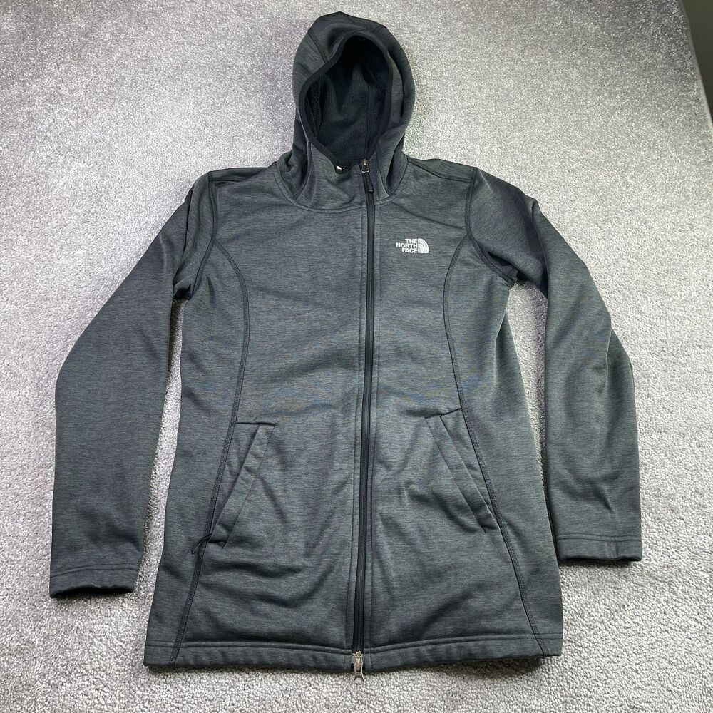 The North Face Jacket Women’s Medium Black Hooded Fleece Lined Full Zip
